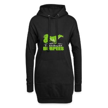 T-Rex hates burpees Pun Fan Gift - Hoodie-Kleid - Schwarz - Vorne