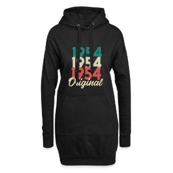 1954 Geboren Geburt Geburtstag Birthday Geschenk - Hoodie-Kleid - Schwarz - Vorne