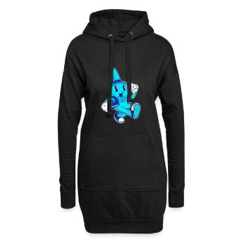Nasenspray verstopfte Nase Nasal Witzig Junkie - Hoodie-Kleid - Schwarz - Vorne