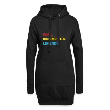 PAPA. ROLLENSPIELER. LEGENDE - Hoodie-Kleid - Schwarz - Vorne