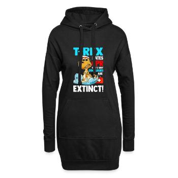 Infirmière hôpital dinosaures drôle - Sweat-shirt à capuche long Femme - noir - Devant