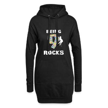 Être 9 roches - Escalade 9e cadeau d'anniversaire - Sweat-shirt à capuche long Femme - noir - Devant