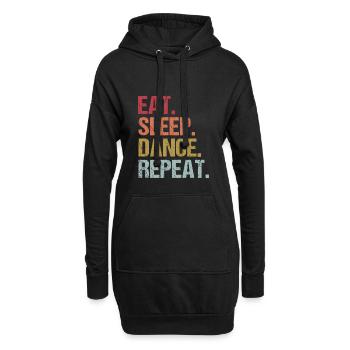 Eat Sleep Dance Repeat Geschenkidee - Hoodie-Kleid - Schwarz - Vorne