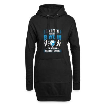 Außerhalb Bayern Möglich Sinnlos Bayrisch - Hoodie-Kleid - Schwarz - Vorne