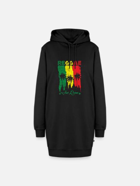 Reggae Dread Rasta Jamaika - Hoodie-Kleid - Schwarz