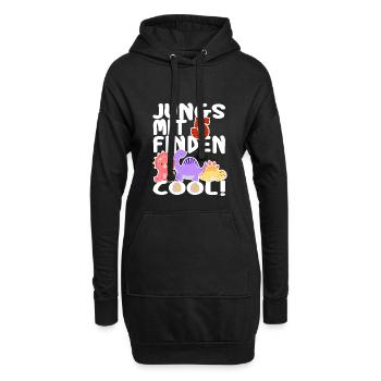 5 Jahre Dinos Geburtstag Junge fünf 5. Dino T-Rex - Hoodie-Kleid - Schwarz - Vorne