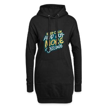 Bitcoin - Hoodie-Kleid - Schwarz - Vorne
