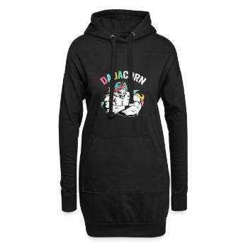 Dadacorn - Papa licorne magique - Sweat-shirt à capuche long Femme - noir - Devant