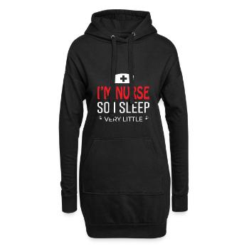 Infirmière infirmière - Sweat-shirt à capuche long Femme - noir - Devant