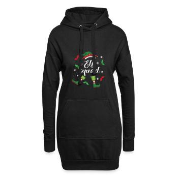 Elf Squad - Funny Family Matching Christmas | Xmas - Hoodie-Kleid - Schwarz - Vorne