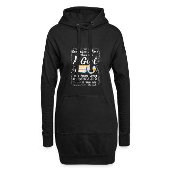 Es gab ein Mädchen, das Volleyball wirklich liebte und - Hoodie-Kleid - Schwarz - Vorne