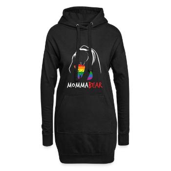 Momma Bear LGBTQ Gay Pride Mom - Hoodie-Kleid - Schwarz - Vorne