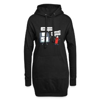 USB Floppy Disk - Nerd Geek Shirt - Hoodie-Kleid - Schwarz - Vorne