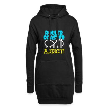 Vêtements en montagnes russes - Sweat-shirt à capuche long Femme - noir - Devant