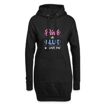 Süße Baby-Dusche Geschlecht offenbaren - Hoodie-Kleid - Schwarz - Vorne