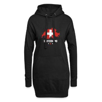Schweiz Flagge Schweizer - Hoodie-Kleid - Schwarz - Vorne