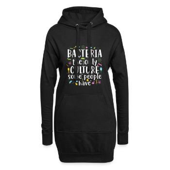 Bacteria Pun Drôle de science Vêtements - Sweat-shirt à capuche long Femme - noir - Devant