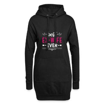 Meilleure ex-femme jamais divorcée - Sweat-shirt à capuche long Femme - noir - Devant