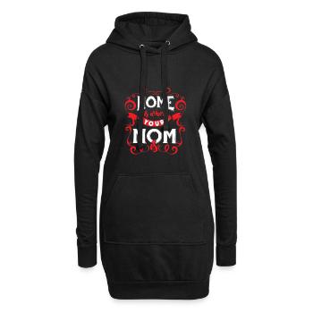 Zuhause Mama Mutter Liebe rot Herz Mutterliebe - Hoodie-Kleid - Schwarz - Vorne