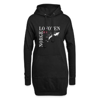 norge lofoten ile norvège norvege scandinavie - Sweat-shirt à capuche long Femme - noir - Devant