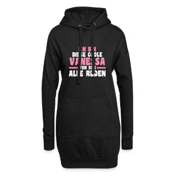 Vanessa - Hoodie-Kleid - Schwarz - Vorne