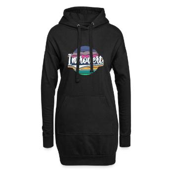 Introvertierte soziale Angststörung - Hoodie-Kleid - Schwarz - Vorne