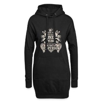 Mars 1933 anniversaire Aquarius fête ses 90 ans - Sweat-shirt à capuche long Femme - noir - Devant