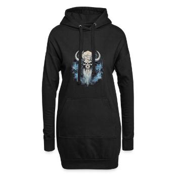 Valhalla Warrior : le cadeau pour les fans de guerriers - Sweat-shirt à capuche long Femme - noir - Devant