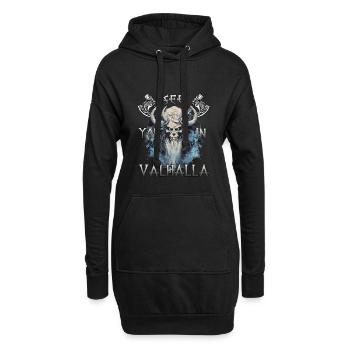 Valhalla warrior the gift for warrior hearts. - Hoodie Dress - black - Front