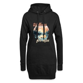 Angler Geschenk für Männer Angeltrip Fischer - Hoodie-Kleid - Schwarz - Vorne