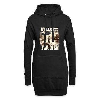 Wellness for Men Angler T-shirt Homme Pêcheur - Sweat-shirt à capuche long Femme - noir - Devant
