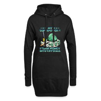 T-shirt Fans de cristal Cultiver soi-même de - Sweat-shirt à capuche long Femme - noir - Devant