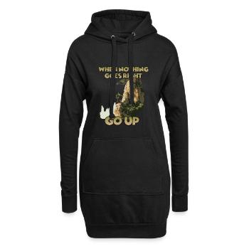 Bergabenteuer Toprope Klettern für Bergsteiger - Hoodie-Kleid - Schwarz - Vorne