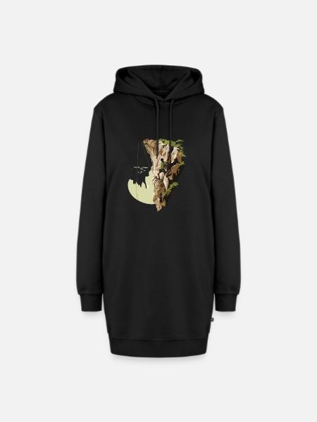 Bergabenteuer: Toprope Klettern für Naturfreunde - Hoodie-Kleid - Schwarz