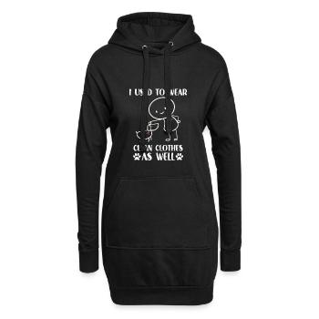 Niedliches Strichmännchen Hundehalter Hunde - Hoodie-Kleid - Schwarz - Vorne