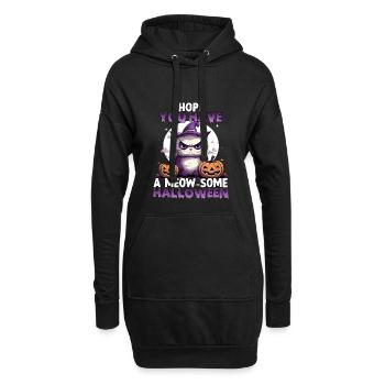 Grumpy Katzen Costume d'Halloween chats - Sweat-shirt à capuche long Femme - noir - Devant
