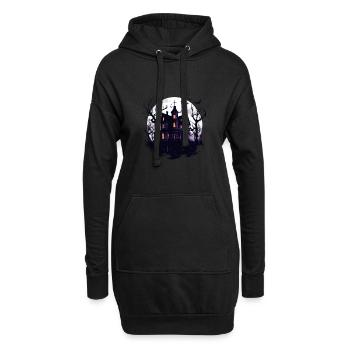 Halloween Maison hantée Maison hantée horreur Halloween - Sweat-shirt à capuche long Femme - noir - Devant