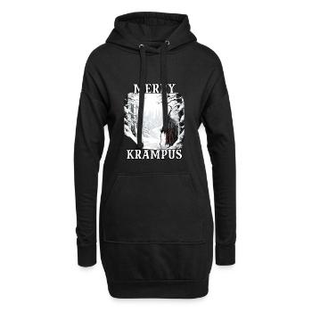Krampus T | Costume de Krampus | Père Noël - Sweat-shirt à capuche long Femme - noir - Devant