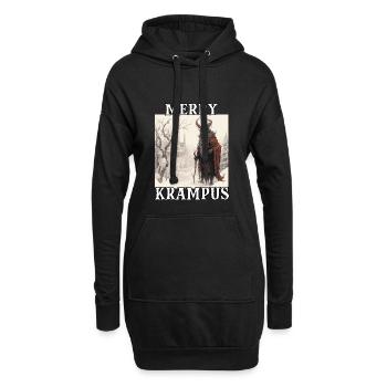 Krampus T Bayerischer Weihnachtsmann Kramperl - Hoodie-Kleid - Schwarz - Vorne