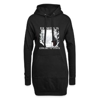 Krampus Maske Krampus Kostüm Kramperl Böser - Hoodie-Kleid - Schwarz - Vorne