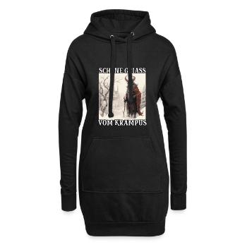 Krampus Maske Krampus Kostüm Kramperl Böser - Hoodie-Kleid - Schwarz - Vorne