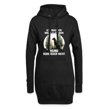 Tenue amusante de propriétaire de chien pour les - Sweat-shirt à capuche long Femme - noir - Devant