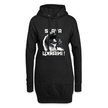Slava Ukraini Ukraine Cadeau de soldats - Sweat-shirt à capuche long Femme - noir - Devant