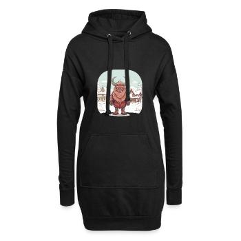 Krampus T | Costume Krampus | Père Noël Kawaii - Sweat-shirt à capuche long Femme - noir - Devant