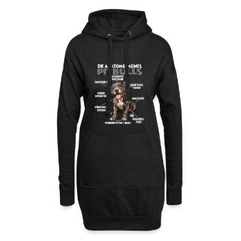 Funny Pitbull T pour les propriétaires de chiens promenades de chiens - Sweat-shirt à capuche long Femme - noir - Devant