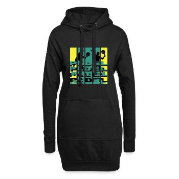 Padel Padeltennis Paddle padeltennismode - Hoodie-Kleid - Schwarz - Vorne
