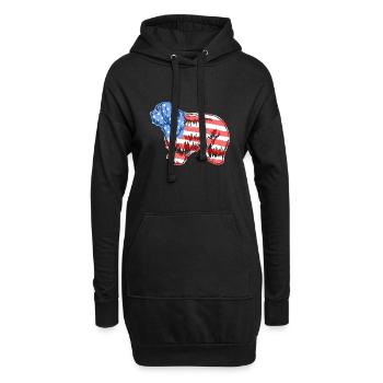 Old English Sheepdog Old English Sheepdog Flag - Hoodie Dress - black - Front
