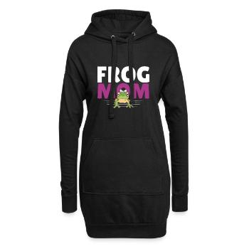 Women Amphibian Herpetologist Mother Frog Mom - Hoodie-Kleid - Schwarz - Vorne
