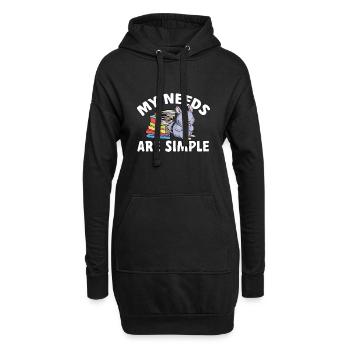 Chinchilla - Hoodie-Kleid - Schwarz - Vorne