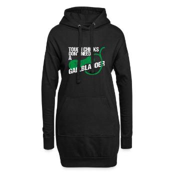 OP Gallenblase Entfernt Galle - Hoodie-Kleid - Schwarz - Vorne
